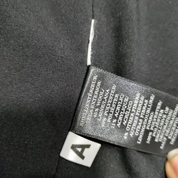 Ann Taylor Tweed Long Sleeve Open Office Work Preppy Blazer Jacket Black US 18 - Picture 8 of 14